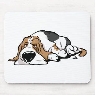 Tapis De Souris Chien de bande dessinée de Basset Hound