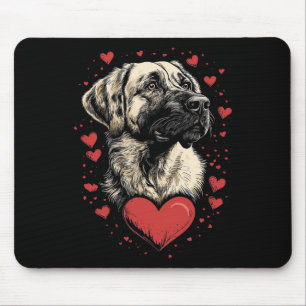 Tapis De Souris Chien de berger anatolien de la Saint-Valentin