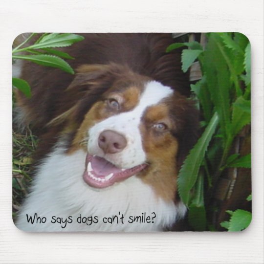 Tapis De Souris Chien De Berger Australien De Sourire Mousepad Zazzle Fr