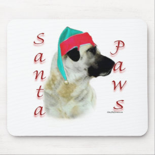Tapis De Souris Chien de Berger de l'Anatolie Père Noël Paws