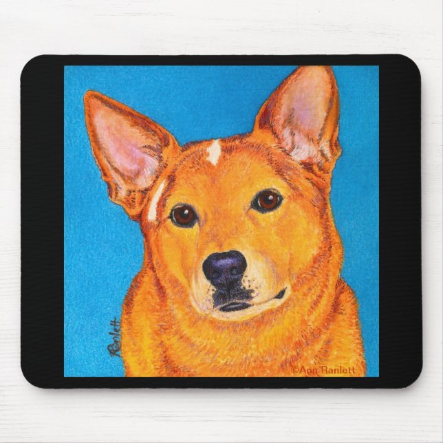 Tapis De Souris Chien de bétail Mousepad - "Rouge" (Devant)