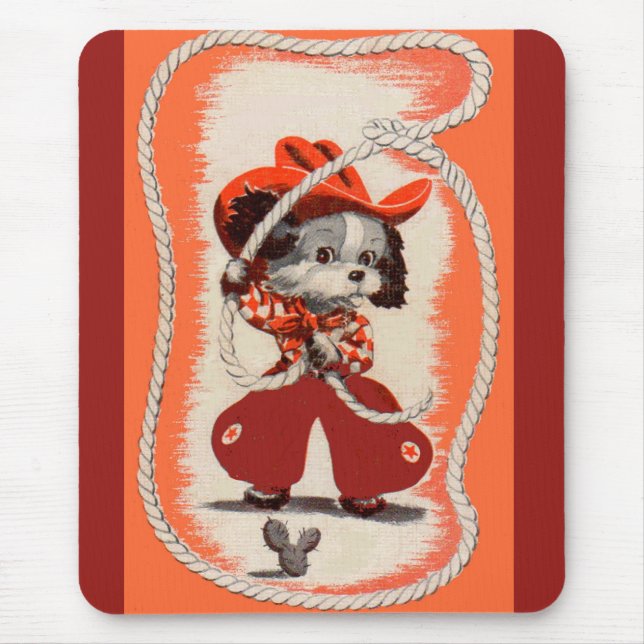 Tapis De Souris chien de cowboy (Devant)
