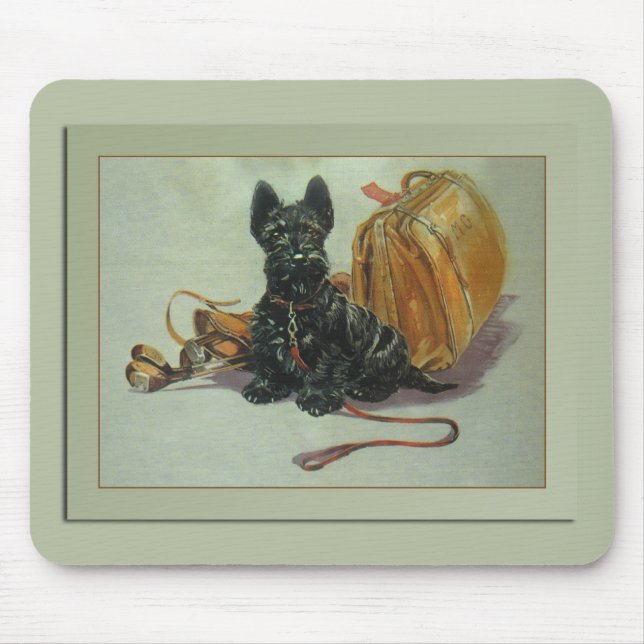 Tapis De Souris Chien de déplacement Mousepad de Scottie (Devant)
