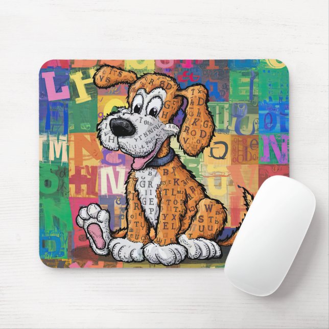 Tapis De Souris Chien de dessin (Avec souris)