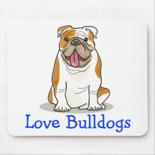 Tapis De Souris Chien de dessin animé Bouledogue anglais
