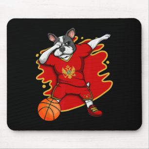 Tapis De Souris Chien de France Monténégro Fan Jersey