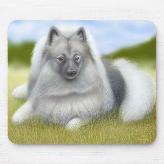 Tapis De Souris Chien de Keeshond (Devant)