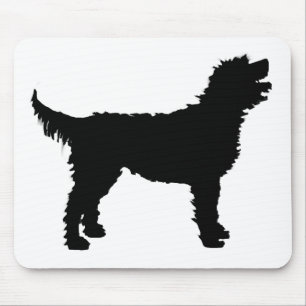 Tapis De Souris Chien de Labradoodle (dans le noir)