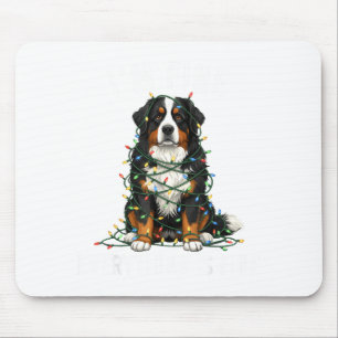 Tapis De Souris Chien de montagne de Berne Noël Je vais bien Tout