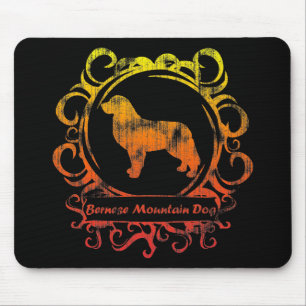 Tapis De Souris Chien de montagne de Bernese patiné chic