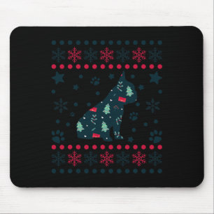 Tapis De Souris Chien de Noël Motif Français Chien de taule propri