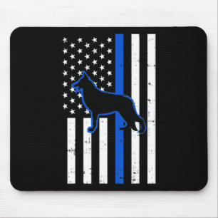 Tapis De Souris Chien de police berger allemand K9 Patriotique