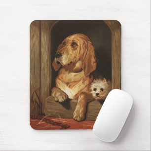 Tapis De Souris Chien de Saint-Hubert vintage victorien et art can