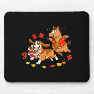 Tapis De Souris Chien de Sang Chinois Cheval Enfants Hommes Femmes