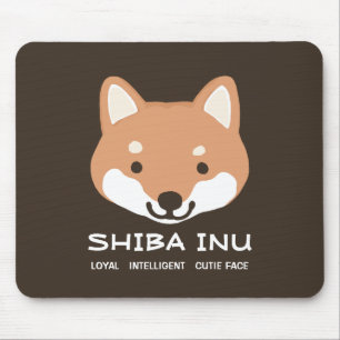 Tapis De Souris Chien de Shiba Inu  Face de la face de la face int