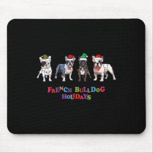 Tapis De Souris Chien de taureau Noël2