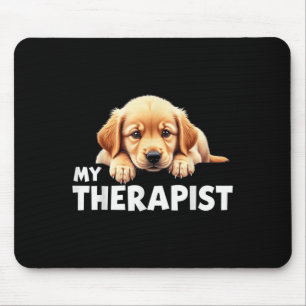 Tapis De Souris Chien Drôle Mon Thérapeute Chien Retriever D'or