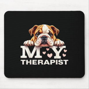 Tapis De Souris Chien drôle Mon Therast Bulldog anglais Chien