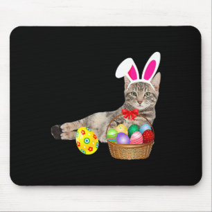Tapis De Souris Chien Drôle Patte Lapin Joyeuse Fête de Pâques Cha