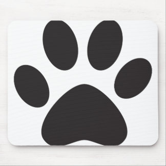 Tapis De Souris Chien Empreinte de patte Chat Animal Animaux Pied
