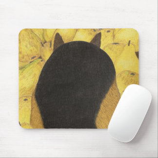 Tapis de souris chien et poires