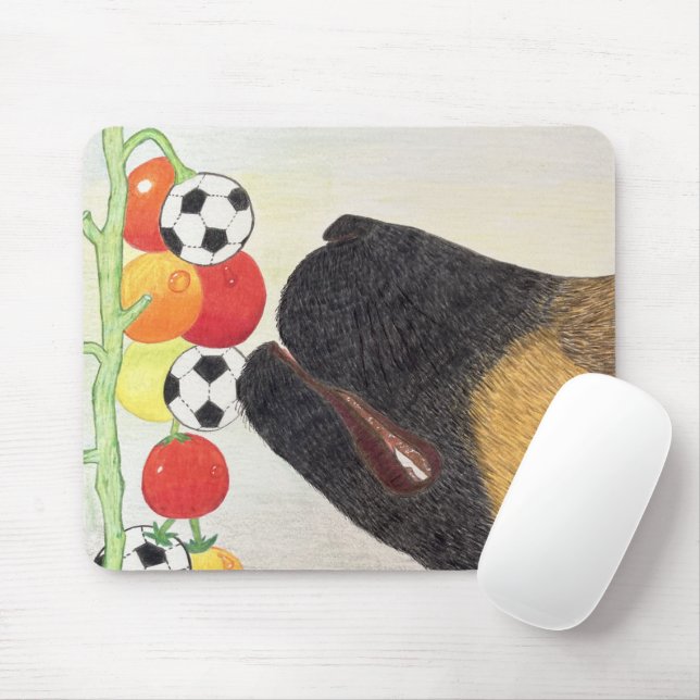Tapis de souris chien et tomates (Avec souris)