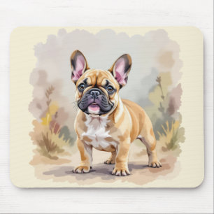 Tapis De Souris Chien Français Tan Tan Fawn Couleur Cute Frenchie