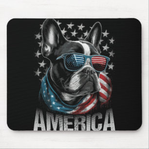 Tapis De Souris Chien Frenchie Patriotique Drapeau Américain 4 Jui