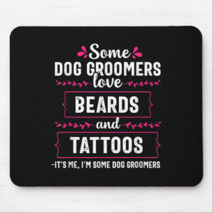 Tapis De Souris Chien Groomer Drôle Oreille Tatouages Animaux de c
