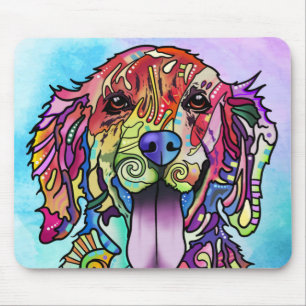 Tapis De Souris Chien heureux de couleur