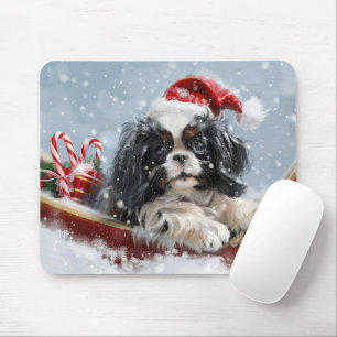 Tapis De Souris Chien Japonais Chin Noël Fête