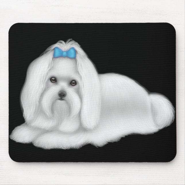 Tapis De Souris Chien maltais Mousepad (Devant)