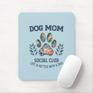 Tapis De Souris Chien Maman Paw Floral