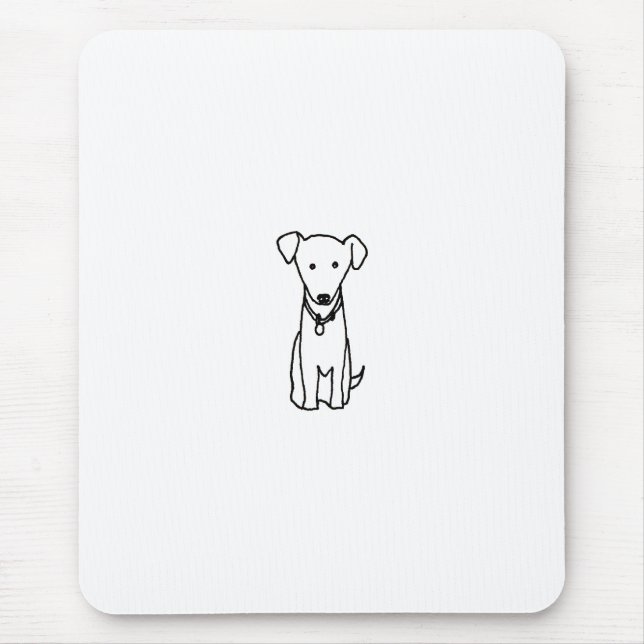 Tapis De Souris Chien - mignon conception amusement de logo d'art (Devant)