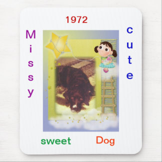 Tapis De Souris Chien mignon de fillette