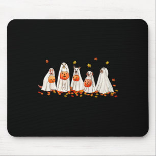 Tapis De Souris Chien mignon habillé en foutre d'Halloween Fun Boo