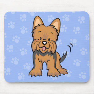 Tapis De Souris Chien mignon Yorkie Mousepad de bande dessinée