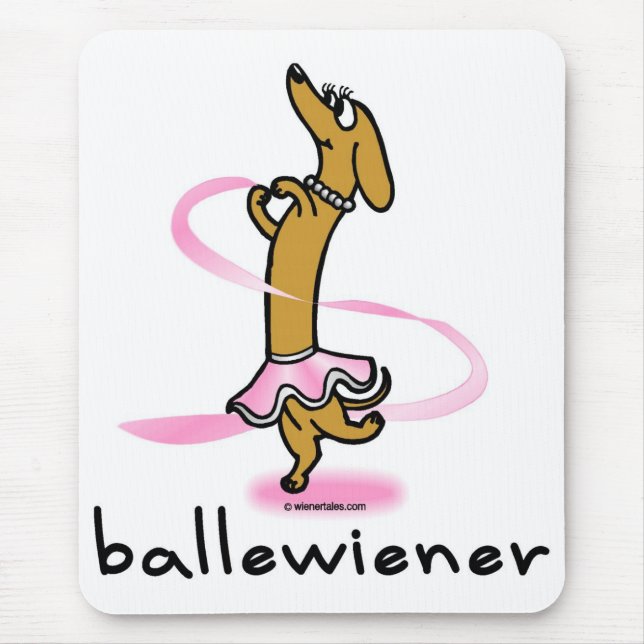 Tapis De Souris Chien Mousepad de saucisse de ballet (Devant)