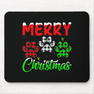 Tapis De Souris Chien Paw Pyjamas Noël Chiot Amoureux des chiens N