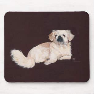 Tapis De Souris Chien pekingese blanc