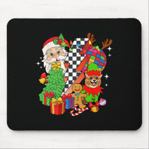 Tapis De Souris Chien Poméranie Père Noël Noël