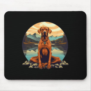 Tapis De Souris Chien Rhodesian Ridgeback Méditation Yoga