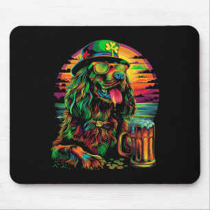 Tapis De Souris Chien Setter Irlandais Sungles Saint-Patrick Bière