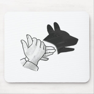 Tapis De Souris Chien Silhouette main