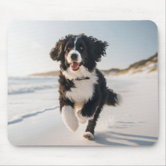 Tapis De Souris Chien sur la plage mousepad
