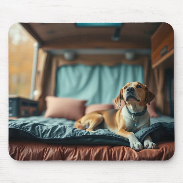 Tapis De Souris Chien sur Lit (Devant)