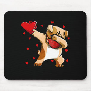 Tapis De Souris Chien-taureau Dabbing Avec Masque Visage Drôle Val