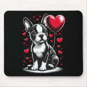 Tapis De Souris Chien Terrier de Boston propriétaire de chien pour