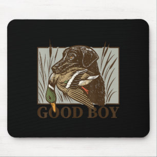 Tapis De Souris Chien vintage Bon Garçon Chasse au canard Labrador