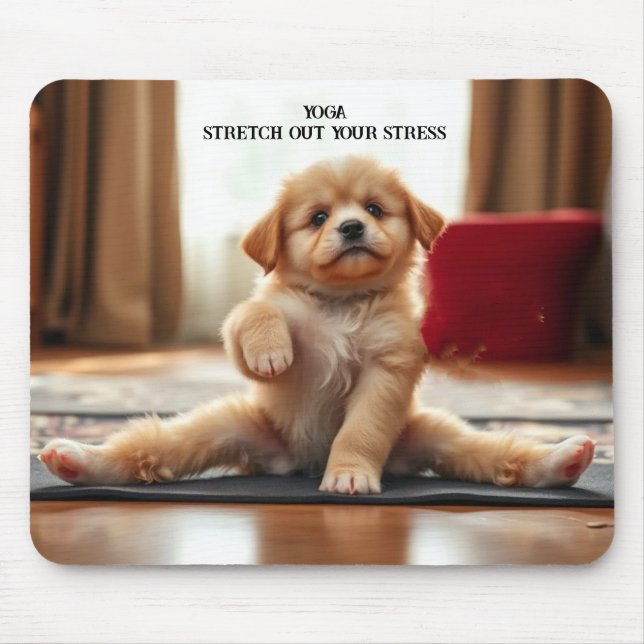 Tapis De Souris Chien Yoga (Devant)